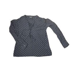 Billabong Polka Dot Tie Front Blouse